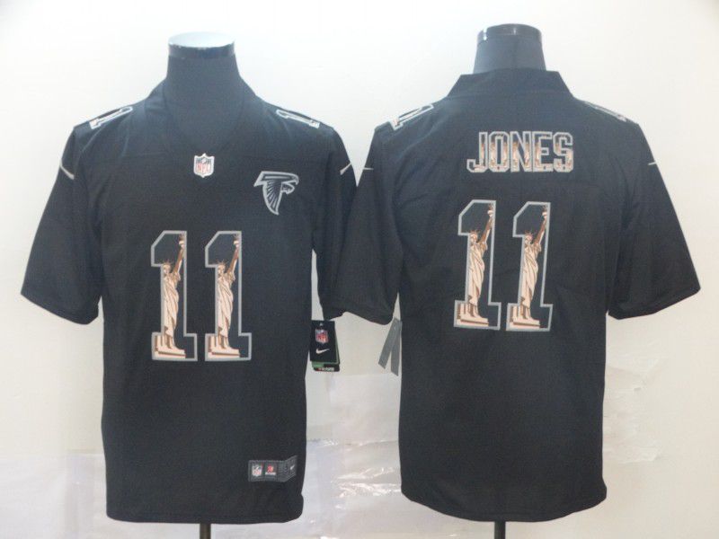 Men Atlanta Falcons #11 Jones Black Nike Goddess fashion Edition NFL Jerseys